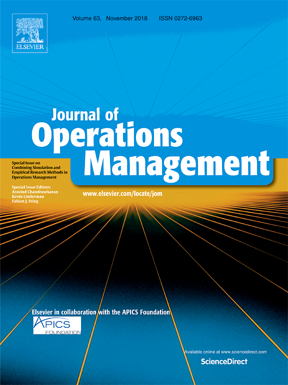 Go to journal home page - Journal of Operations Management